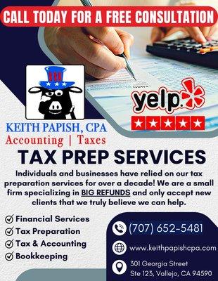 Local Family Owned Tax Preparation Services!