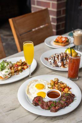 Sweet & savory plates, bottomless mimosas, and delicious bloody marys during Weekend Brunch!