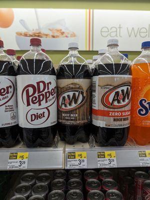 Dr Pepper and A&W root beer