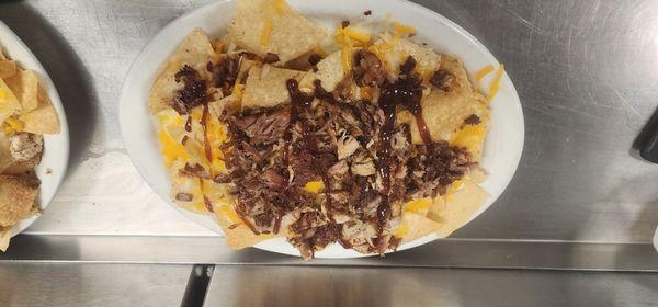 Pulled pork nachos