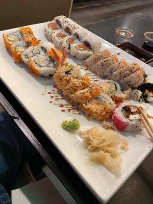 Sushi Roll Combo. A lot of food for $17.95