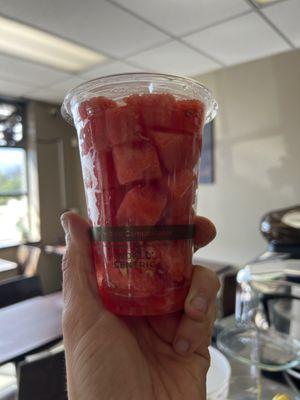 Watermelon fresh cut every day! :) melon frescas!