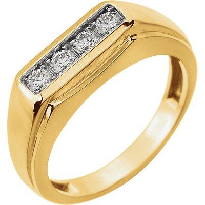 14K YG Men's Ring W/ Diamonds