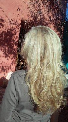 Oway hair color leaves hair so healthy we can grow it out to new lengths