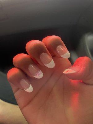 acrylic nails with gel polish!