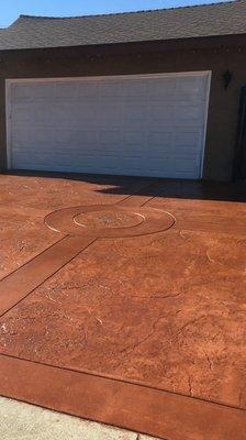 Color Enhancing Sealer on Properly Cleaned and Prepared New Stamped Concrete