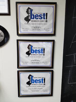 Best of The BEST Awatd, 3 years in a row!