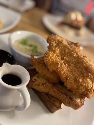 Fried chicken and French toast