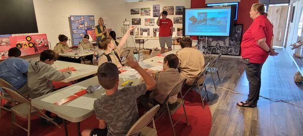 Boy Scouts troops gather together at the Museum to earn their geology badge.

The Museum is a great place for meetings and events.