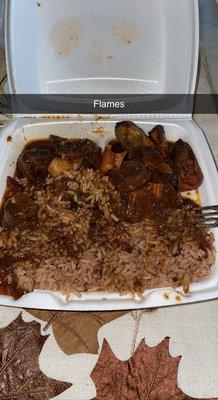 Brown Rice Oxtail Fried Plantain