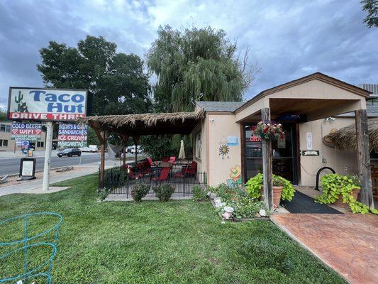 Front door and side patio