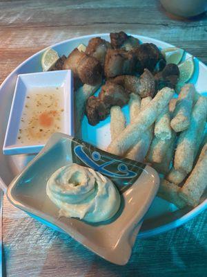 Pork Chicharon Con Yuca Frita