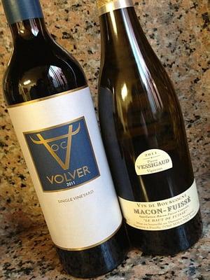 A Spanish red and a French white. That's the extent of my wine knowledge. Great recs by the staff!