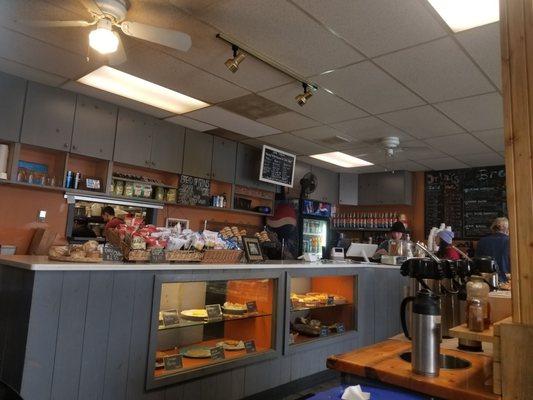 Bakery, breakfast and lunch with tables inside