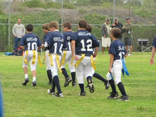 Flag football on OLG field