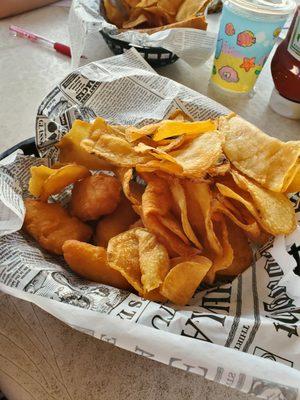 Fish Bites with House Made Potato Chips