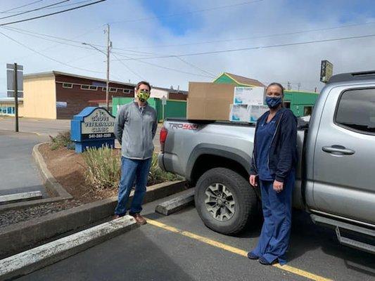 Donating PPE to our local healthcare providers on the front line of COVID-19.