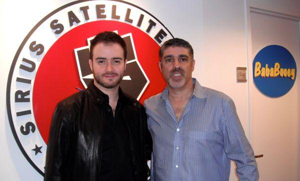 President of Beezid at SiriusXM  in NYC with Howard Stern Show Producer, Gary "Baba Booey" Dell'Abate