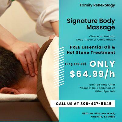 Family Reflexology
 5807 SW 45th Ave #345, Amarillo, TX 79109
 Call us at 806-437-5645