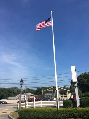 Instalation of flags In our Somerset office