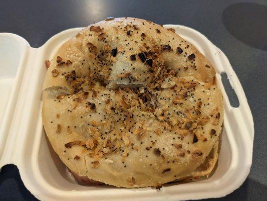 Bialy Bagel Breakfast Sandwich