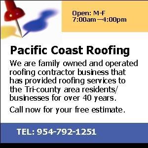 Pacific Coast Roofing Ad