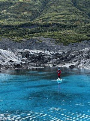 Knik Glacier paddle boarding