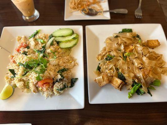 R002. Traditional Thai Fried Rice N004. Drunken Noodles