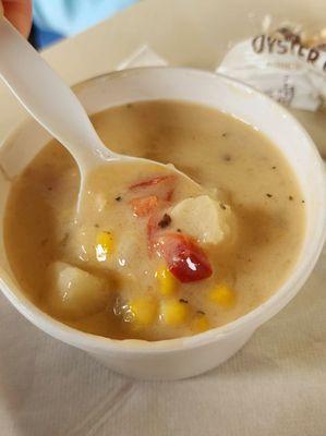 Shrimp and corn chowder!