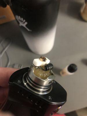 Coil Missing Cotton Through it, done by Vape this vape shop