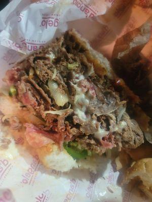 Philly with extra meat and pastrami