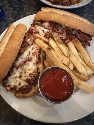 Stromboli with fries