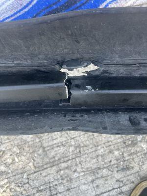 Broken radiator support bar