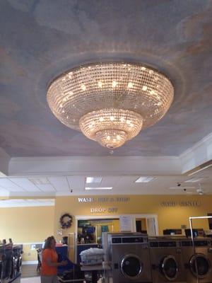 How many laundromats rock a chandelier?