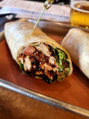 Black garlic Caesar chicken wrap