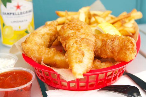 Beer battered Fish with chips