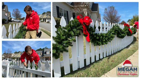 Check out this stunning garland and bow arrangement we created for one of our amazing customers in Evans, GA!