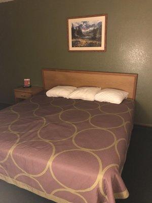 Nice clean room for a very economical price.