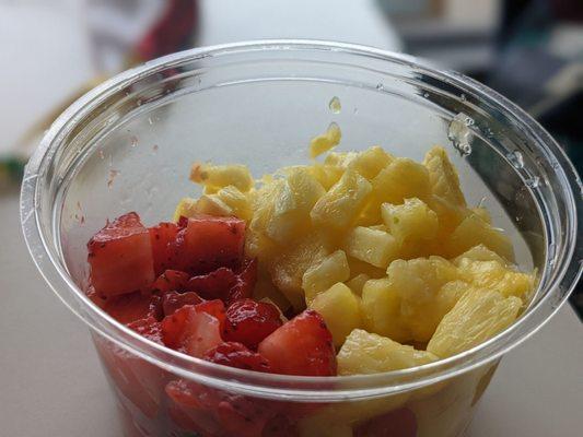 Pineapple and strawberry fruit bowl