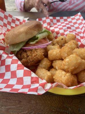 Friday is Fish Sandwich Special (shown here with tots)