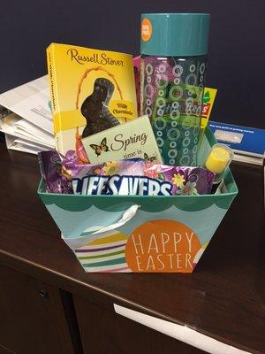 One lucky customer won our April Easter basket!!