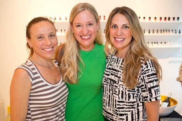 Launch party guests Hilary, Lisa, and Laura (photo cred: Ben Parker)