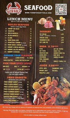 Menu (Front)