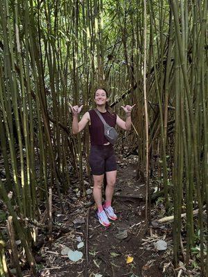 Bamboo hiking before the falls