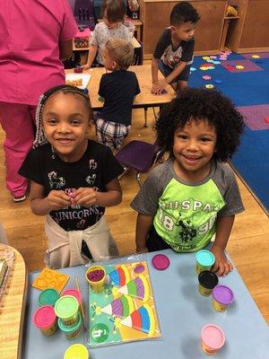 My boy and his friend working on a project together! More happy kids!