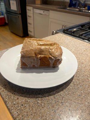 Lemon lavender pound cake (we couldn't wait to dig in!)