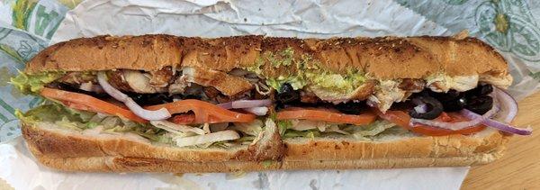 This is the #7 The Mexicali footlong sub.  Photo taken November 4, 2022.