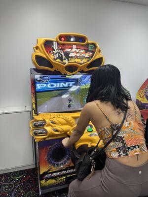 Motorcycle game at game room