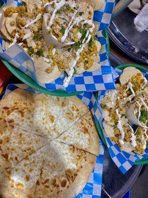 Mexican street corn & cauliflower cheese pizza