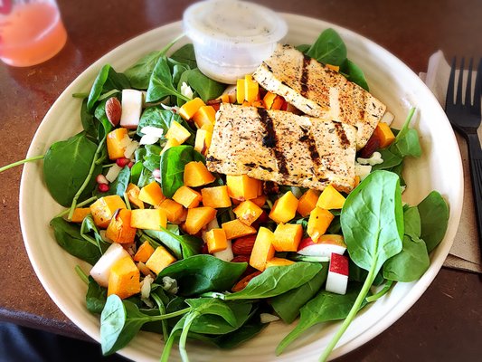 Roasted Butternut Salad with Organic Tofu